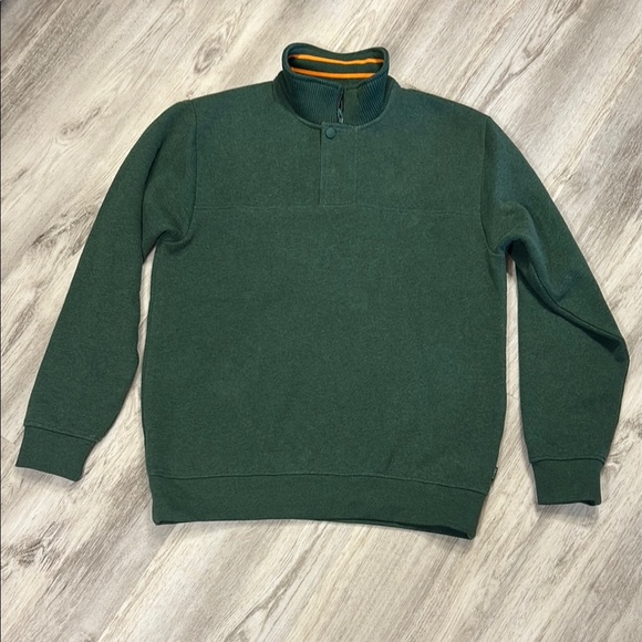 Orvis Signature 1/4-Zip Fleece Pullover Men’s Snap Neck Varsity Sweatshirt Sz M - Picture 1 of 11